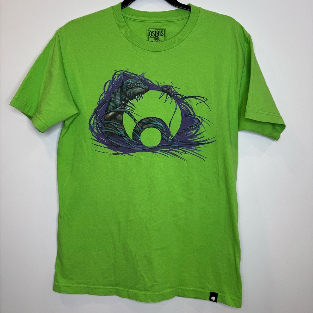 Osiris Green Graphic Men's T-Shirt skate size medium